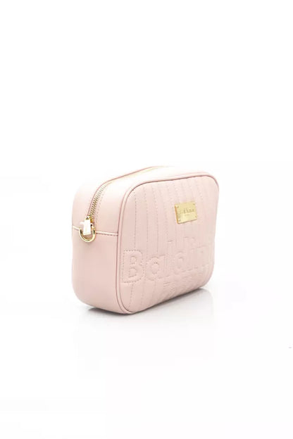 Baldinini Trend Elegant Pink Shoulder Bag with Golden Accents