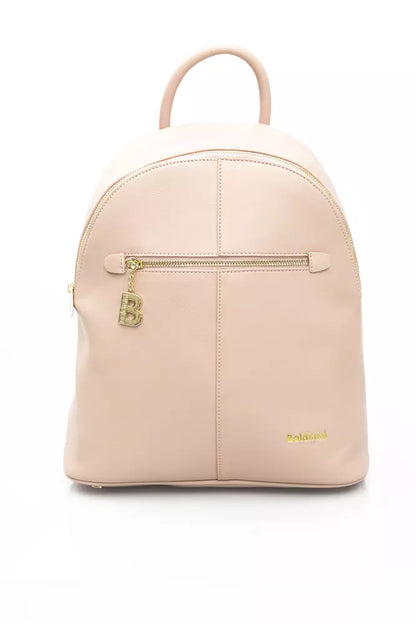 Baldinini Trend Elegant Golden-Detailed Pink Backpack