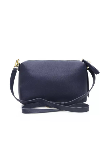 Baldinini Trend Elegant Blue Shoulder Bag with Golden Details