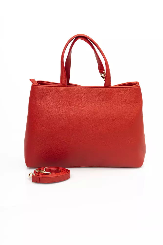 Baldinini Trend Elegant Red Shoulder Bag with Golden Accents