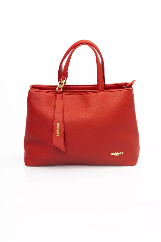 Baldinini Trend Elegant Red Shoulder Bag with Golden Accents