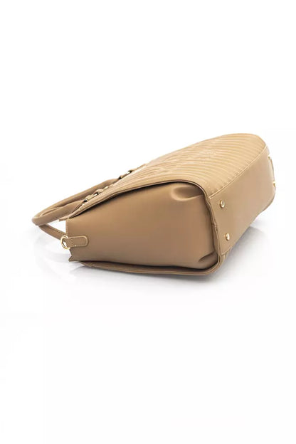 Baldinini Trend Beige Golden Detail Shoulder Bag