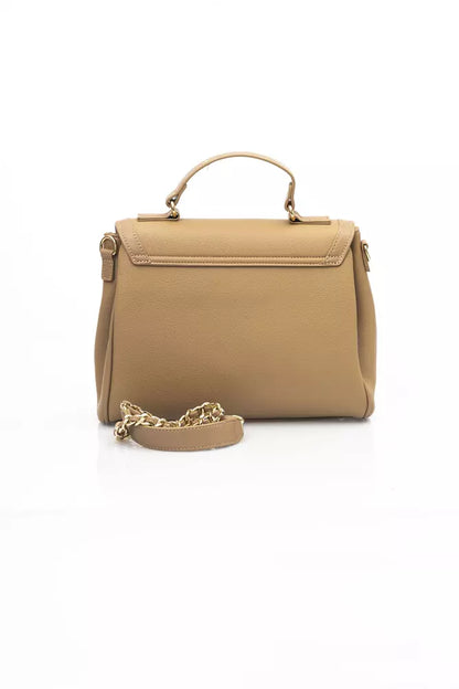 Baldinini Trend Elegant Beige Shoulder Bag with Golden Details