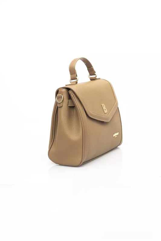 Baldinini Trend Elegant Beige Shoulder Bag with Golden Details