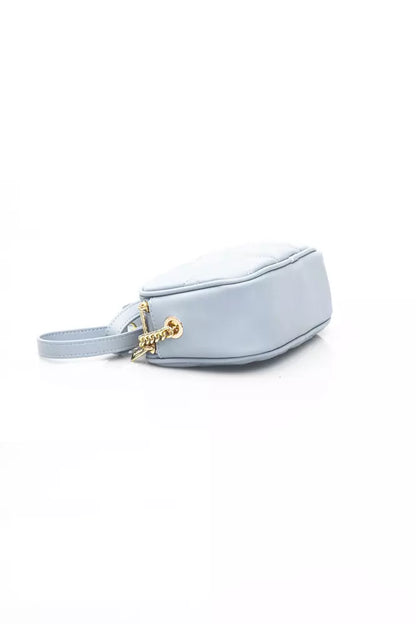 Baldinini Trend Elegant Light Blue Shoulder Bag with Golden Accents