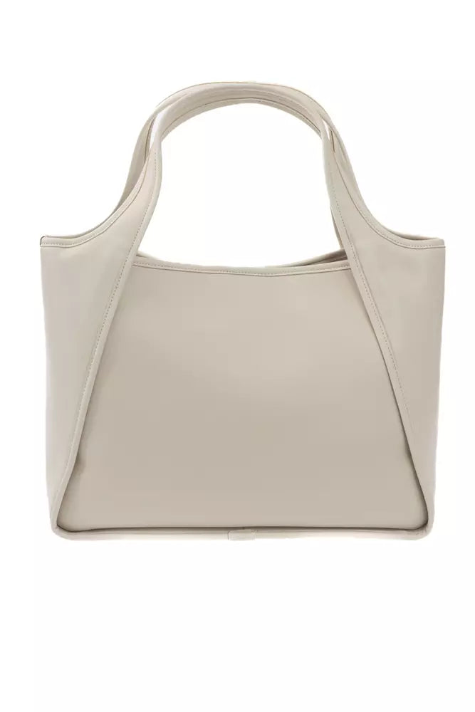 Baldinini Trend Chic Beige Magnetic Closure Handbag