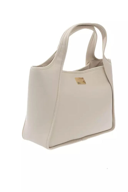 Baldinini Trend Chic Beige Magnetic Closure Handbag