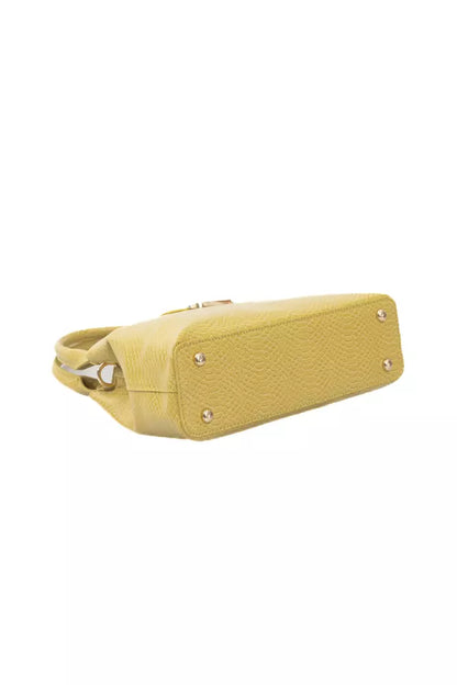 Baldinini Trend Elegant Yellow Double-Compartment Shoulder Bag