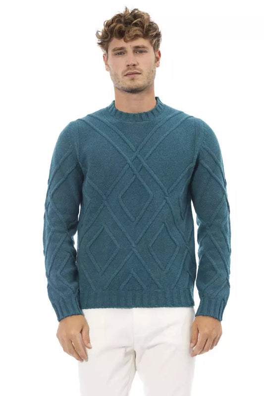 Alpha Studio Teal Crewneck Luxe Sweater