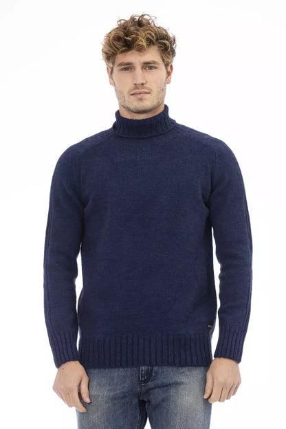 Distretto12 Elegant Turtleneck Sweater in Blue