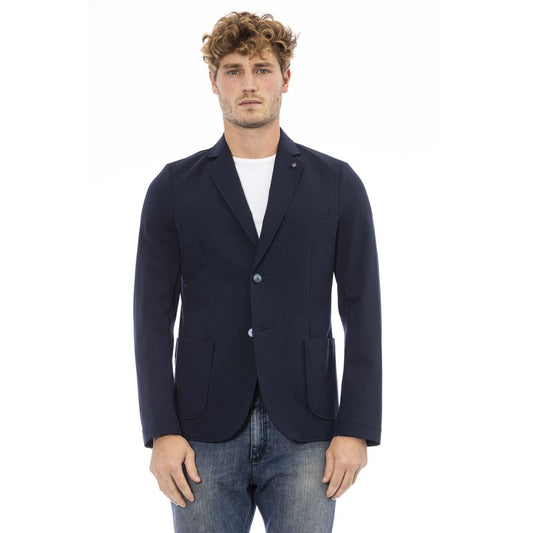 Distretto12 Elegant Blue Fabric Jacket for Men