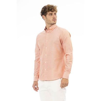 Baldinini Trend Elegant Orange Cotton Blend Shirt