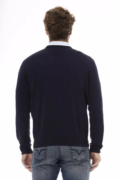 Sergio Tacchini Elegant Wool V-Neck Sweater for Men