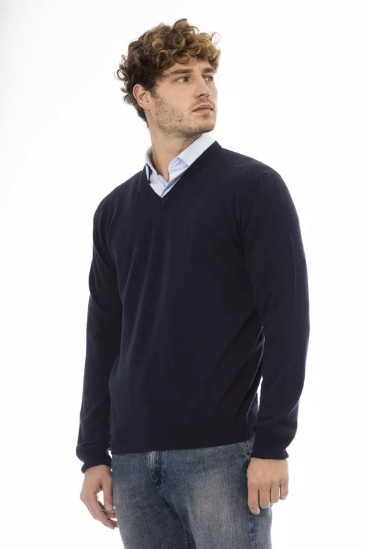 Sergio Tacchini Elegant Wool V-Neck Sweater for Men