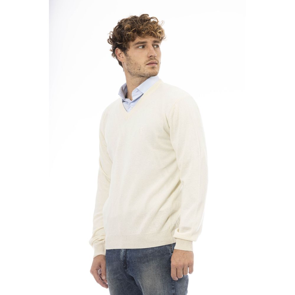 Sergio Tacchini Elegant V-Neck Wool Sweater - Refined Comfort Awaits