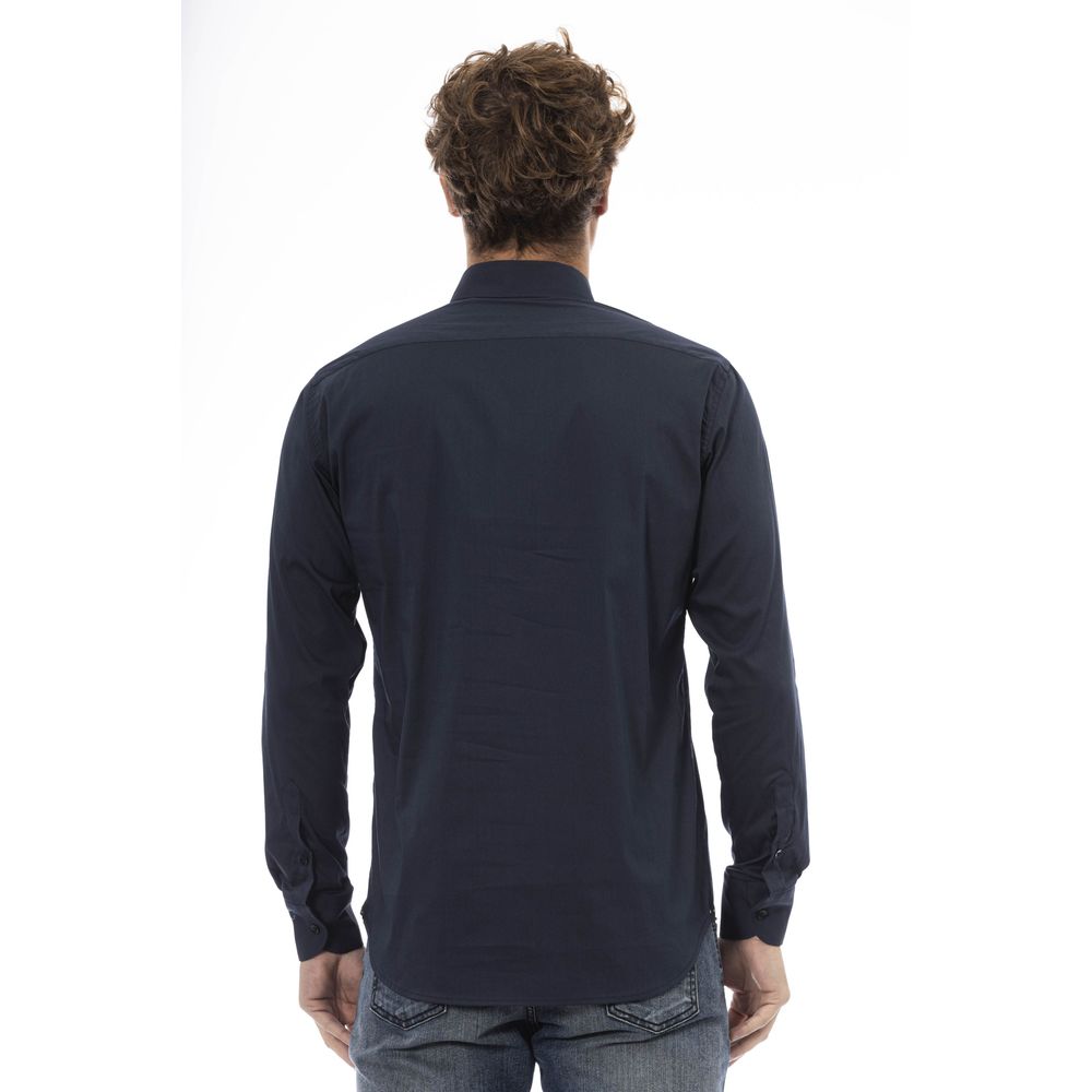 Baldinini Trend Elegant Blue Cotton Blend Shirt