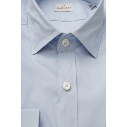 Bagutta Elegant Slim Fit Light Blue Shirt