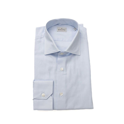 Bagutta Elegant Light Blue Cotton Shirt for Men