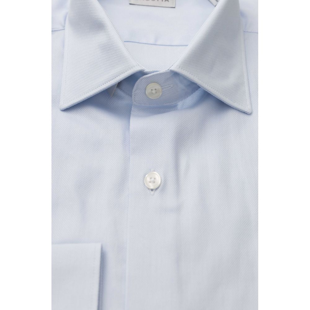 Bagutta Elegant Light Blue Cotton Shirt for Men