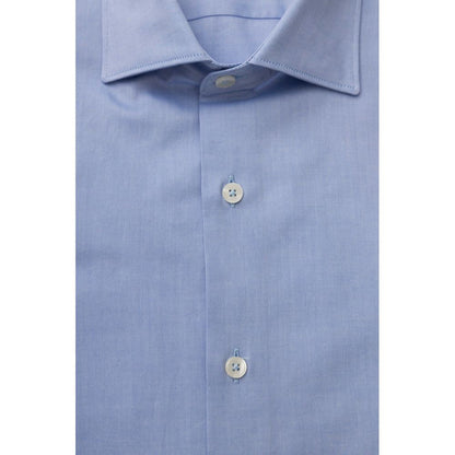 Bagutta Elegant Light Blue Cotton Shirt for Men