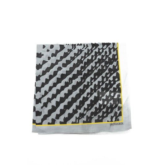 Trussardi Elegant Gray Cotton Scarf