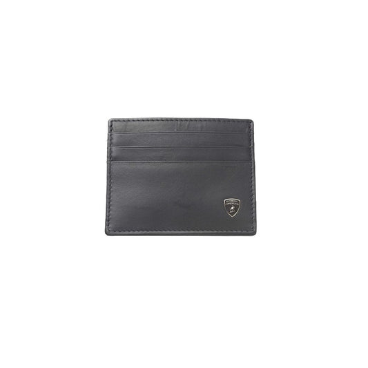 Automobili Lamborghini Elegant Blue Leather Card Holder