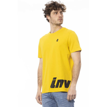 Invicta Sunshine Yellow Crew Neck Tee with Logo Print