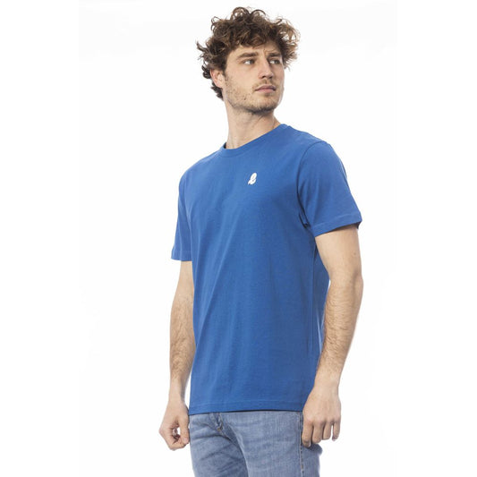 Invicta Elegant Blue Cotton Tee with Chest Logo