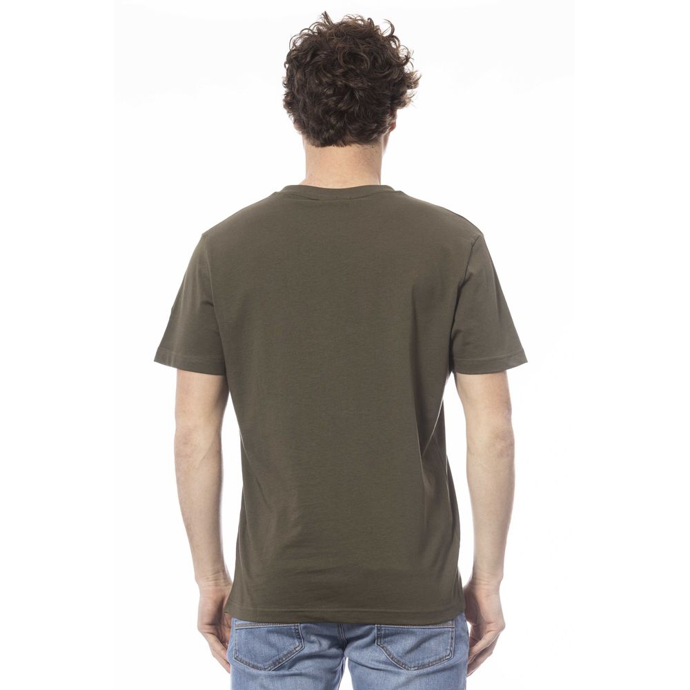 Invicta Elegant Green Crew Neck Cotton Tee