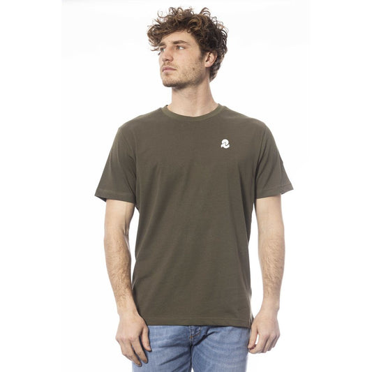 Invicta Elegant Green Crew Neck Cotton Tee