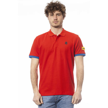 Invicta Chic Red Cotton Polo with Chest Logo