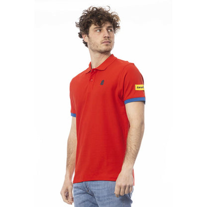 Invicta Chic Red Cotton Polo with Chest Logo