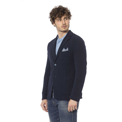 Distretto12 Classic Blue Cotton Blend Jacket