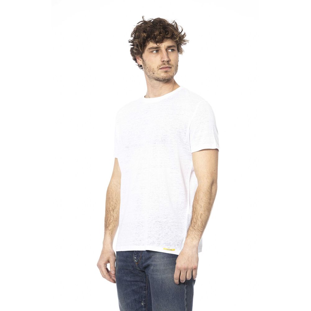 Distretto12 White Crew Neck Cotton Tee