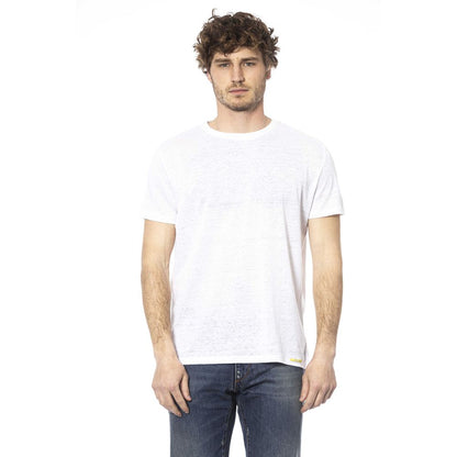 Distretto12 White Crew Neck Cotton Tee