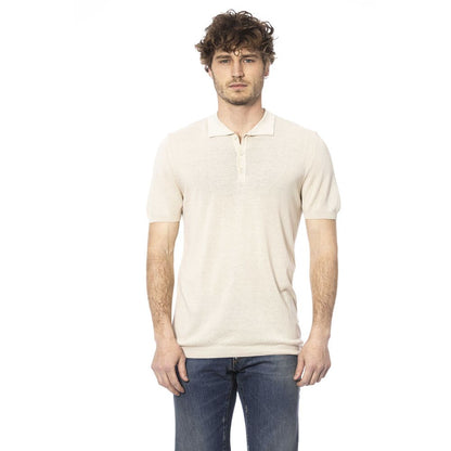 Distretto12 Beige Cotton Polo for the Elegant Gentleman