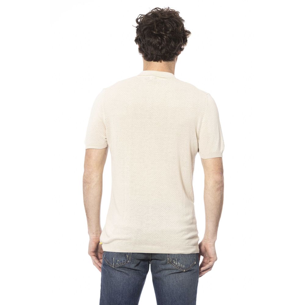 Distretto12 Beige Cotton Polo for the Elegant Gentleman