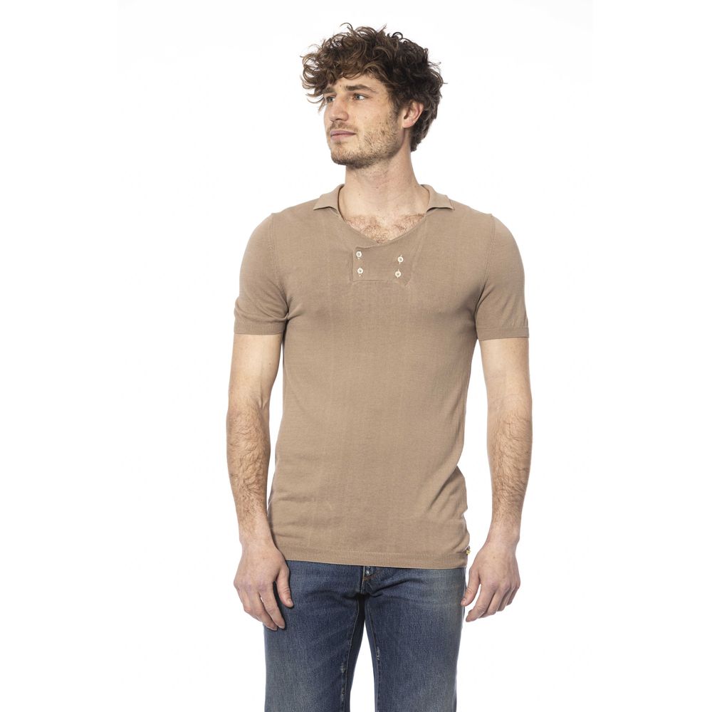 Distretto12 Elegant Beige Cotton Polo for Men