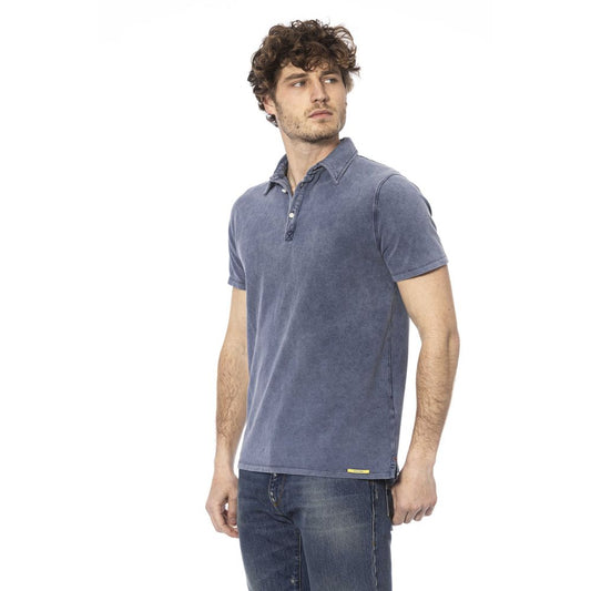 Distretto12 Elegant Cotton Polo in Classic Blue