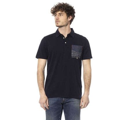 Distretto12 Elegant Cotton Polo in Classic Blue