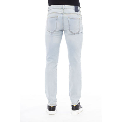 Distretto12 Elegant Light Blue Men's Slim Fit Jeans