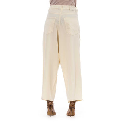 Jacob Cohen Chic Beige Wool Blend Trousers