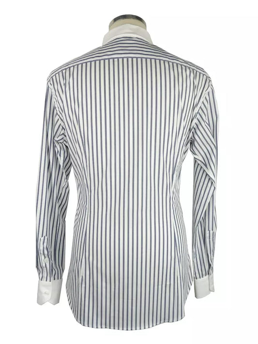 Made in Italy Elegant Striped Milano Cotton Shirt