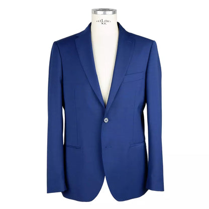 Emilio Romanelli Elegant Two-Button Men's Suit in Blue