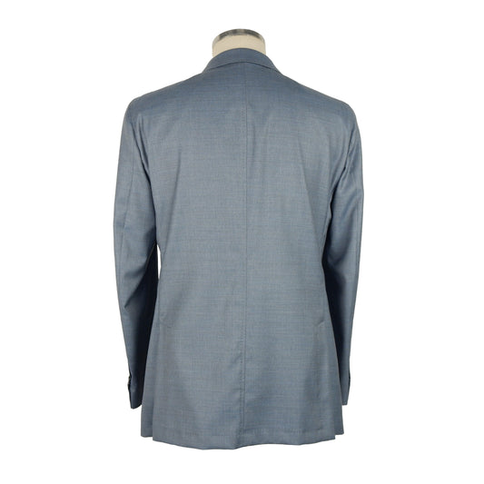 Emilio Romanelli Elegant Summer Men's Light Blue Wool Jacket