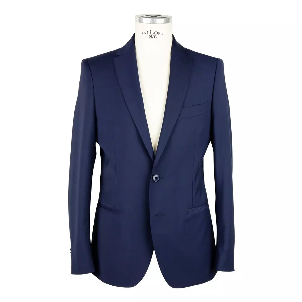 Emilio Romanelli Elegant Blue Wool Blend Men's Suit