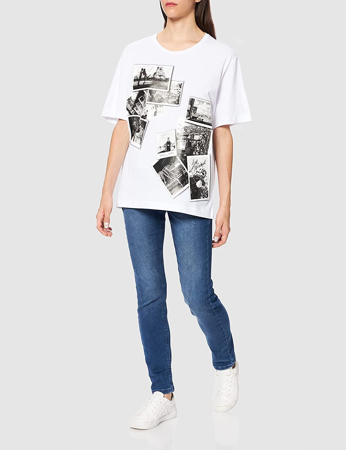 Love Moschino Chic Oversized Photo Print Tee