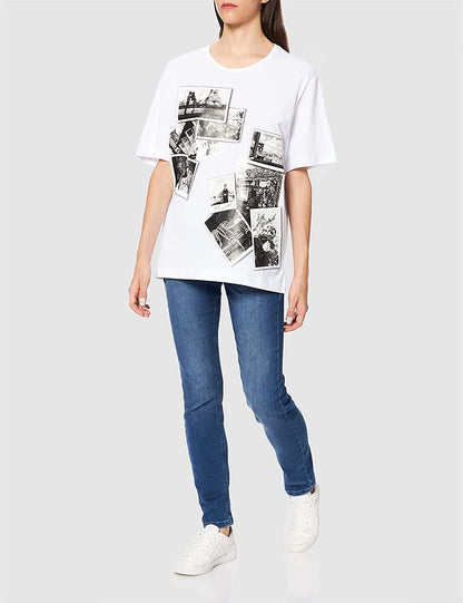 Love Moschino Chic Oversized Photo Print Tee