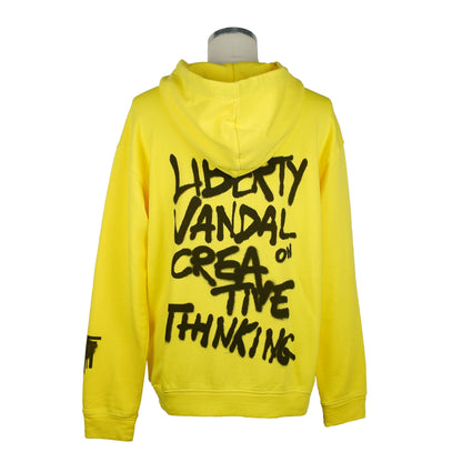 Diego Venturino Elevate Your Style: Sunshine Yellow Cotton Hoodie