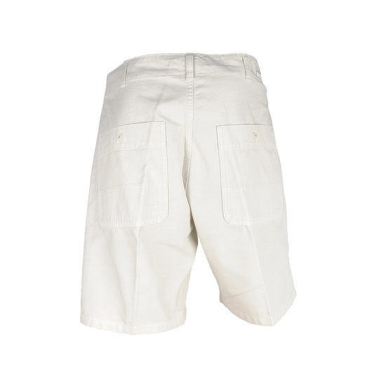 Don The Fuller Elegant White Cotton Bermuda Shorts